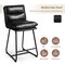 Set of 2/4 Modern Thick Leatherette Counter Stool with Metal Legs